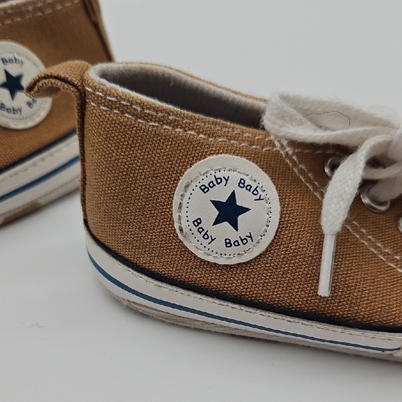 Baby Tan Canvas Sneakers - Picture 3 of 10